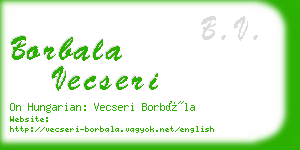 borbala vecseri business card